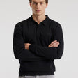 Fitted Rugby Sweater Black