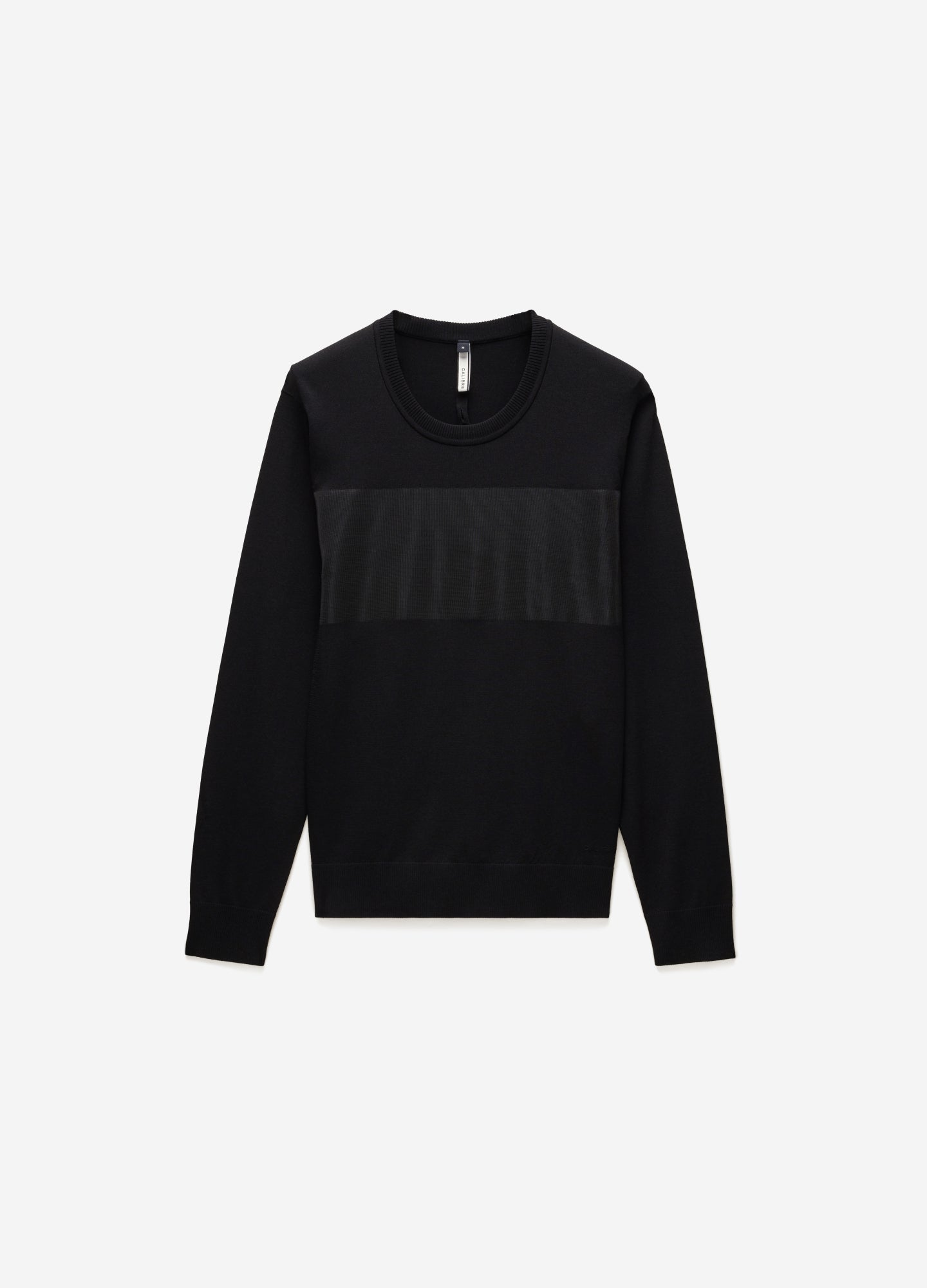 Bonded Stripe Sweater Black