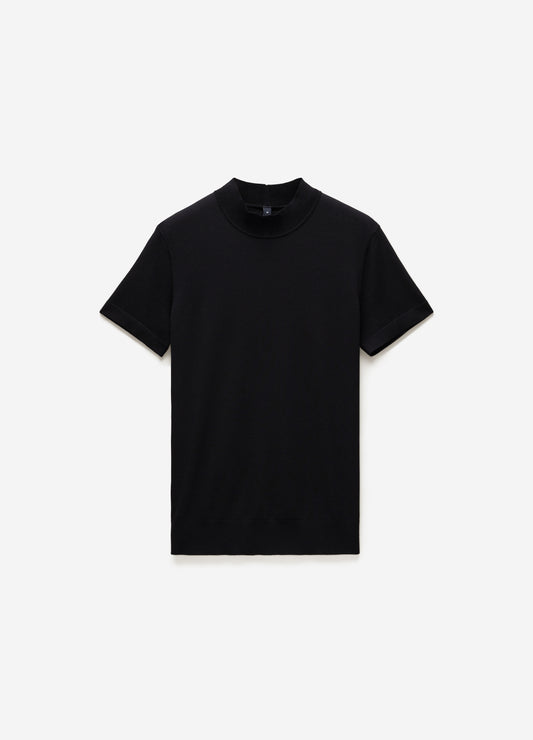 Slim Tech Knit T-shirt Black