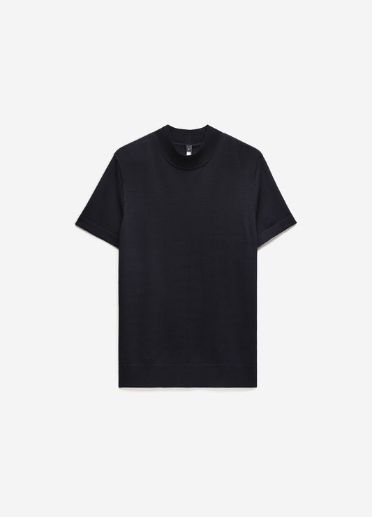 Slim Tech Knit T-shirt Black