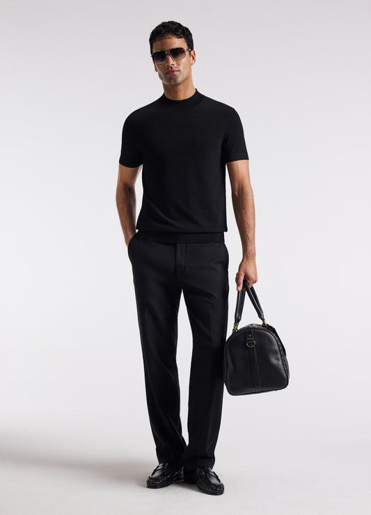 Slim Tech Knit T-shirt Black