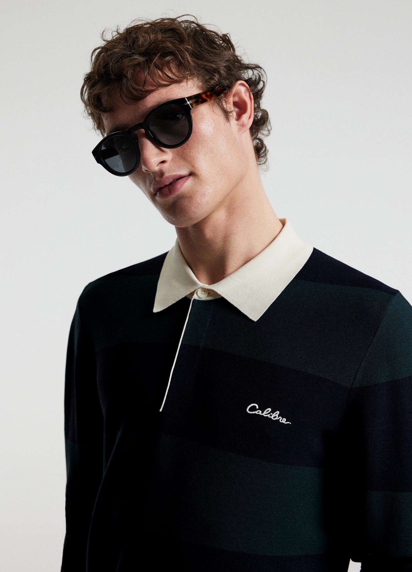 Striped Long Sleeve Rugby Navy