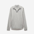 Open Neck Long Sleeve Polo Silver