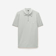 Cotton Zip Neck Polo Silver