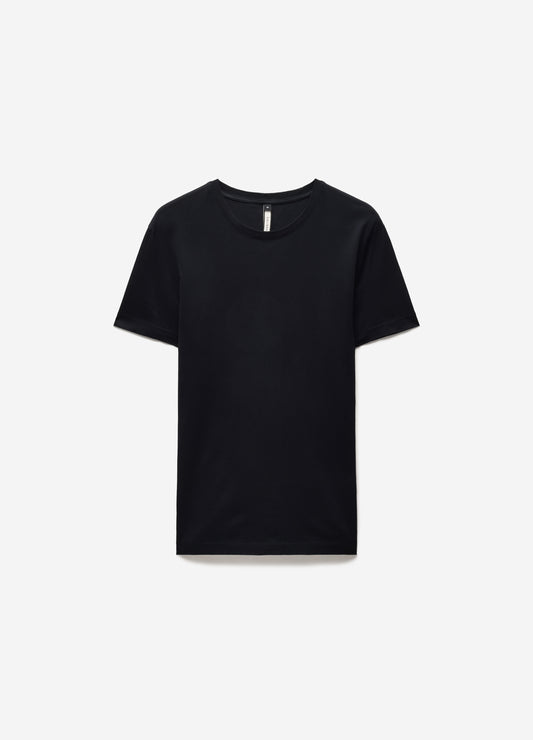 Mercerised Crew Neck T-Shirt Black