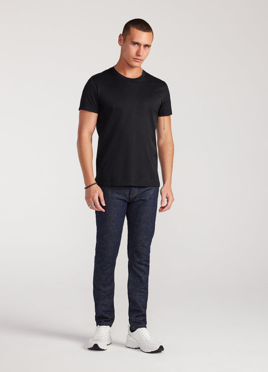 Mercerised Crew Neck T-Shirt Black