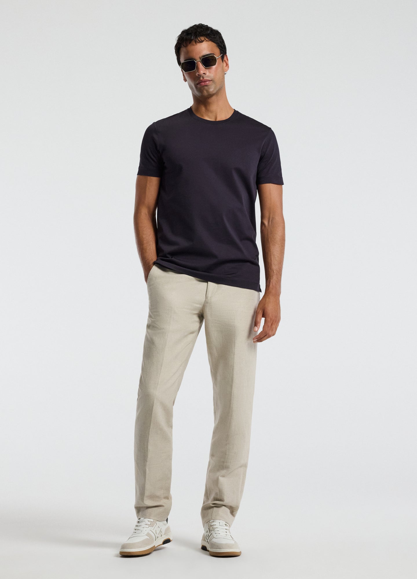 Mercerised Crew Neck T-shirt Currant
