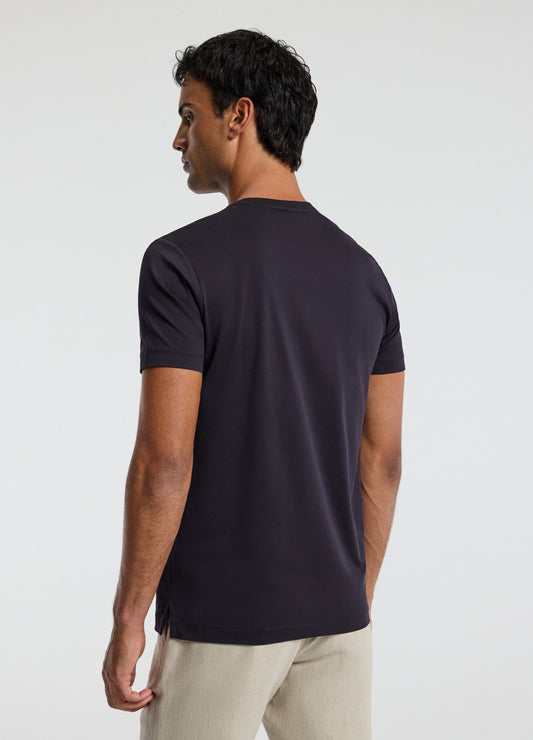 Mercerised Crew Neck T-shirt Currant