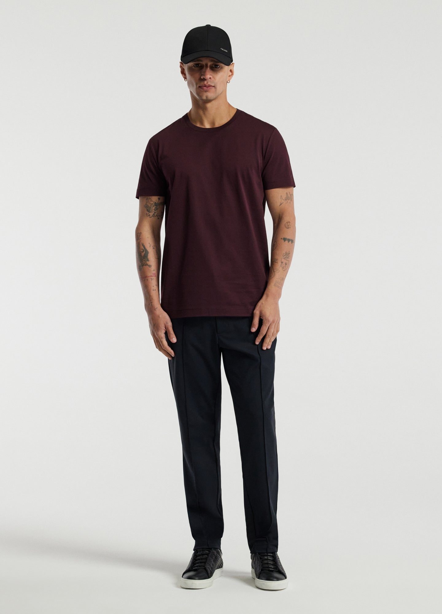 Mercerised Crew T-shirt Cherry Red