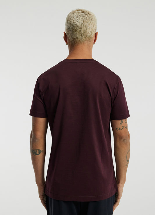 Mercerised Crew Neck T-shirt Cherry Red