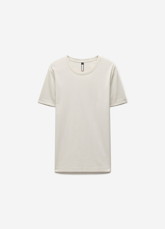 Mercerised Crew Neck T-shirt Salt