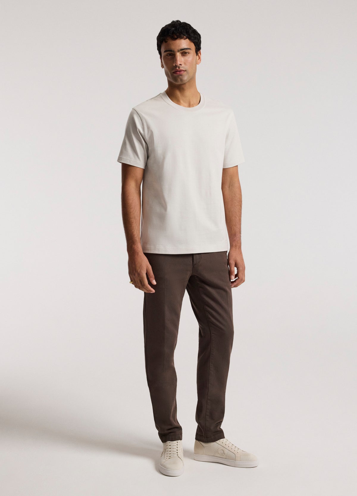 Relaxed Crew T-shirt Silver