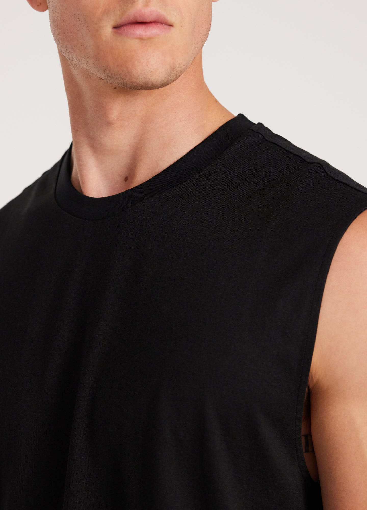 Crew Neck Tank Black