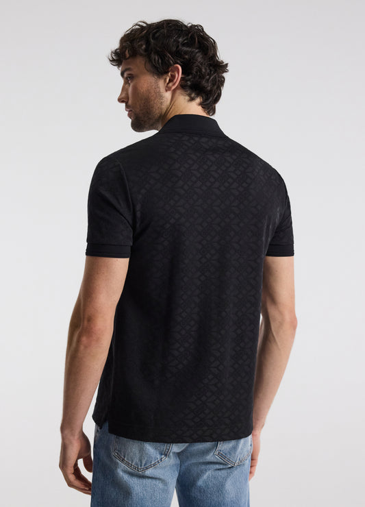 Solid Monogram Polo Black