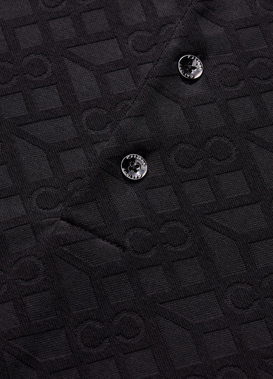 Solid Monogram Polo Black