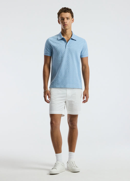 Solid Monogram Polo Pale Blue