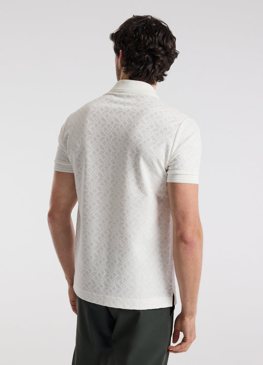 Solid Monogram Polo White