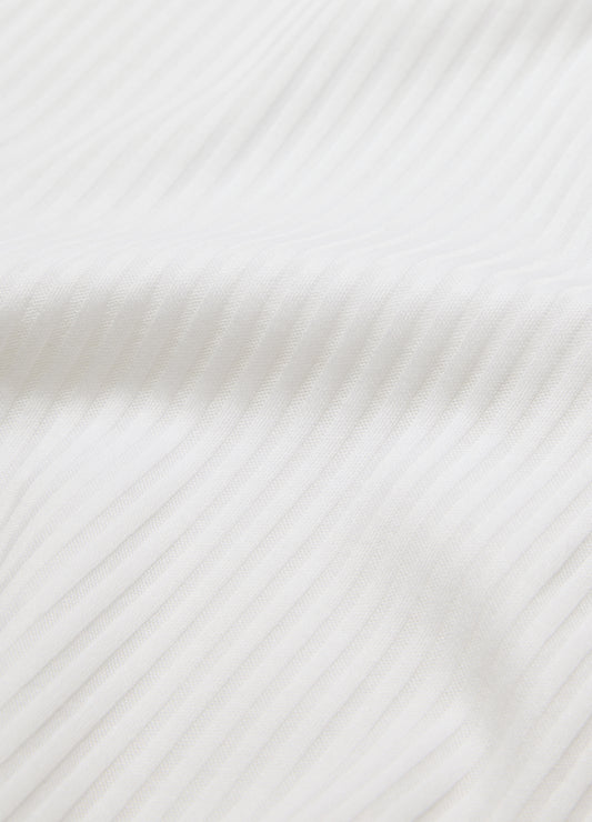 Ribbed Cotton Tank White