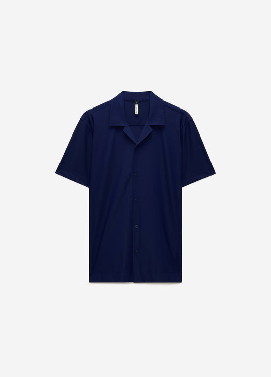 Performance Cuban Collar Shirt Royal Blue