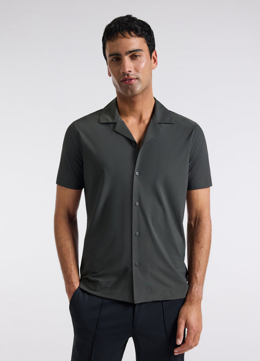 Performance Cuban Collar Shirt Khaki