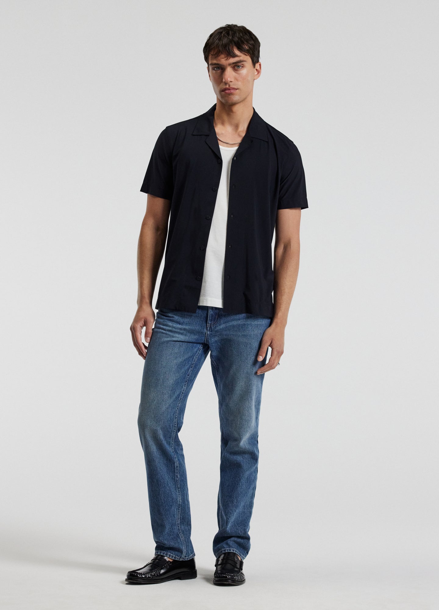 Performance Cuban Collar Shirt Midnight