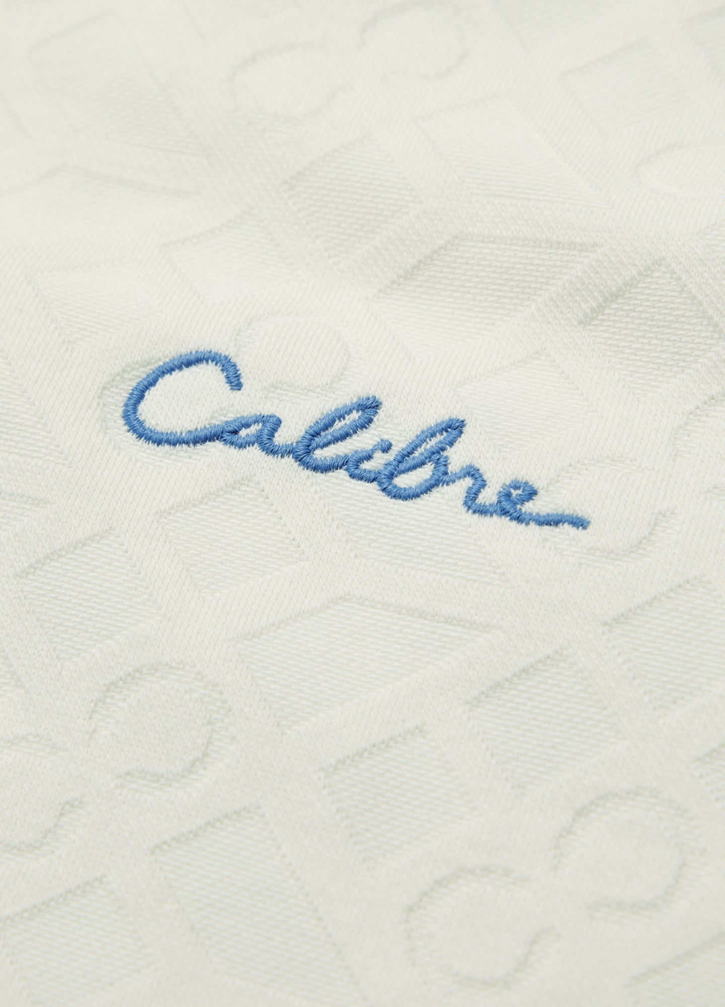 Striped Trim Monogram Polo Cream