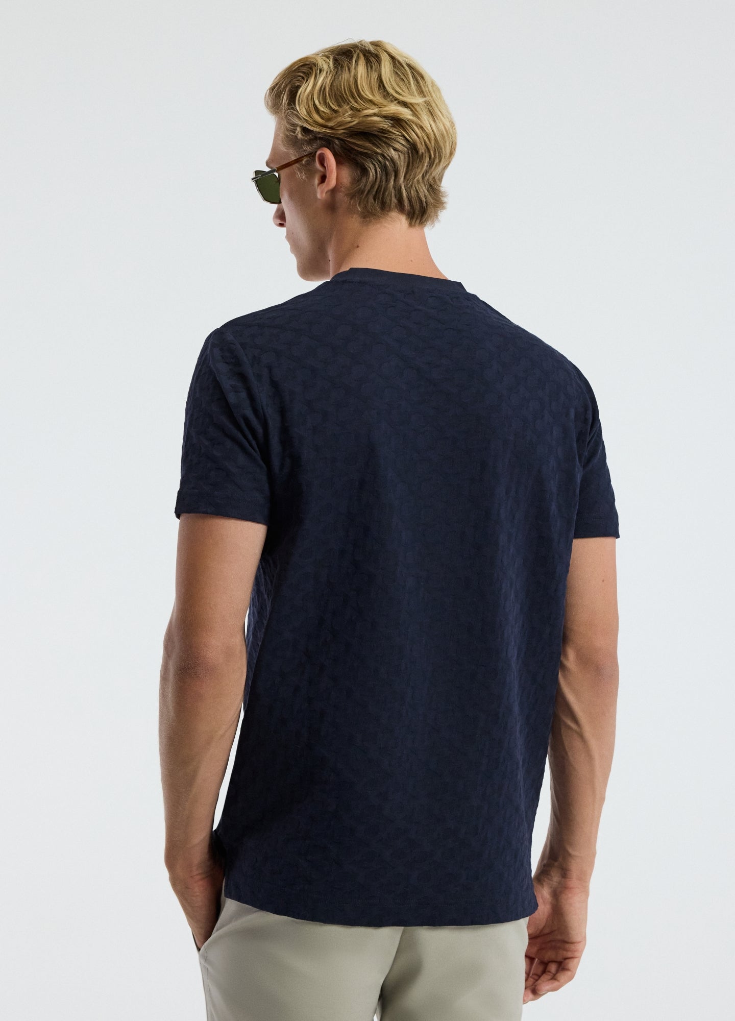 Monogram Jacquard T-shirt Navy