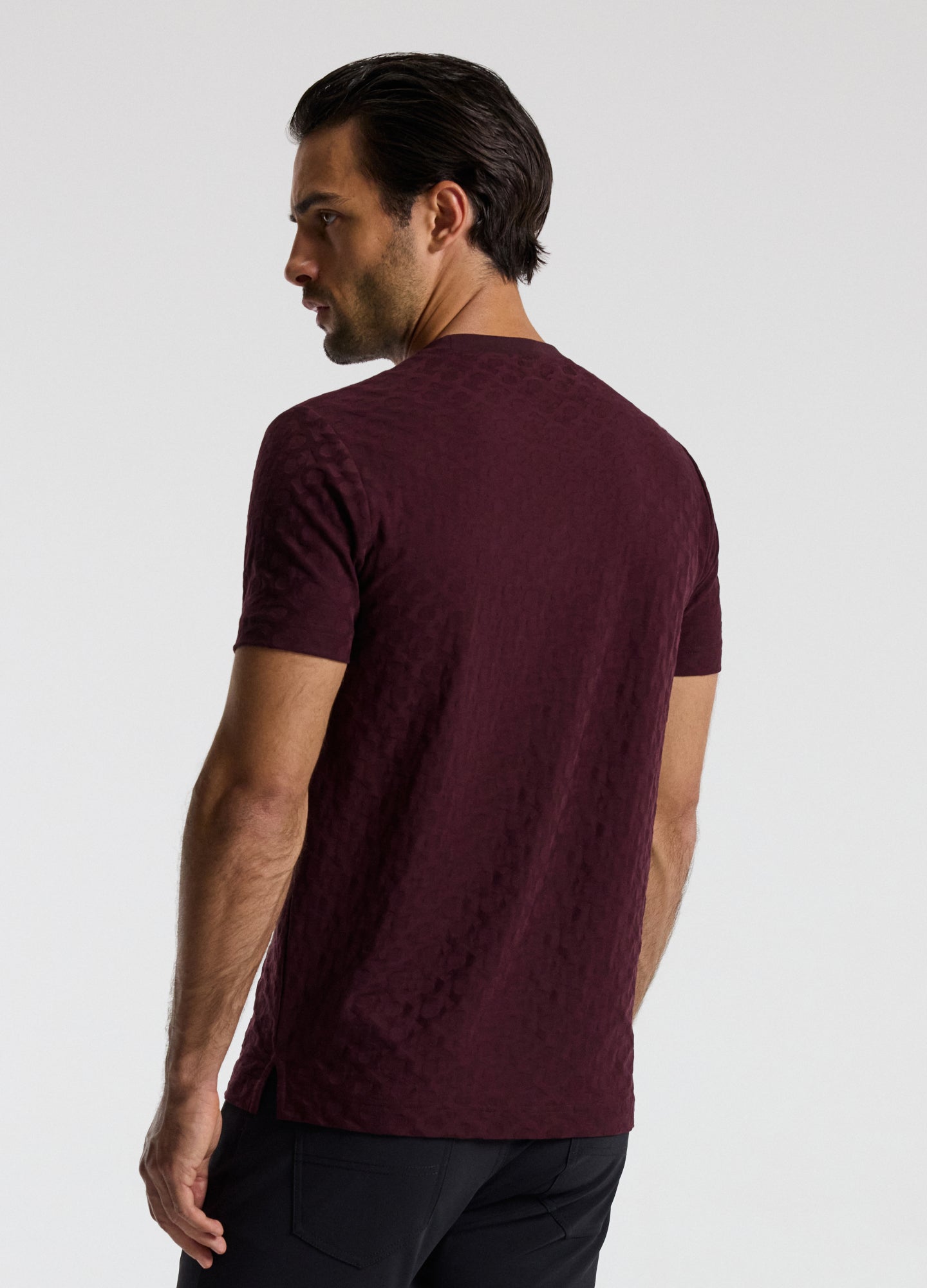 Monogram Jacquard T-shirt Oxblood