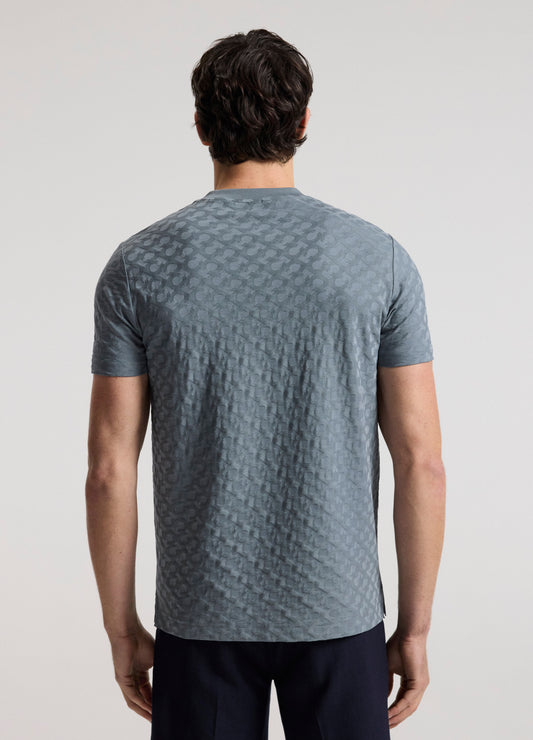 Monogram Jacquard T-shirt Seafoam
