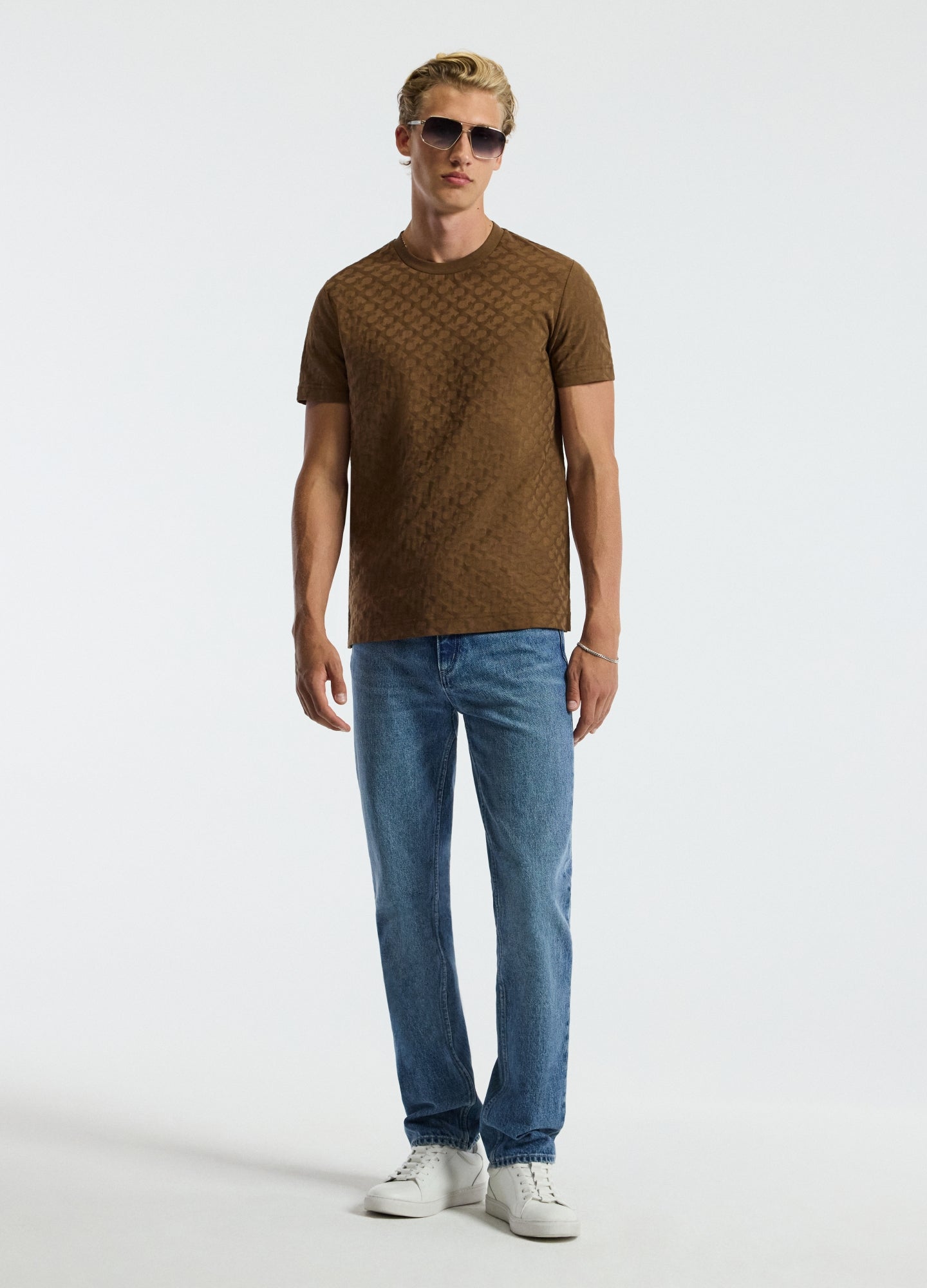 Monogram Jacquard T-shirt Toffee