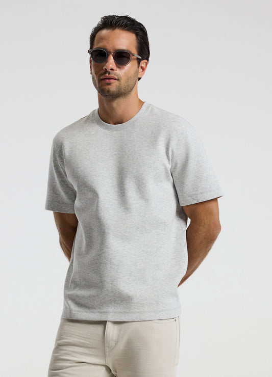 Relaxed Double Knit T-shirt Grey Marl