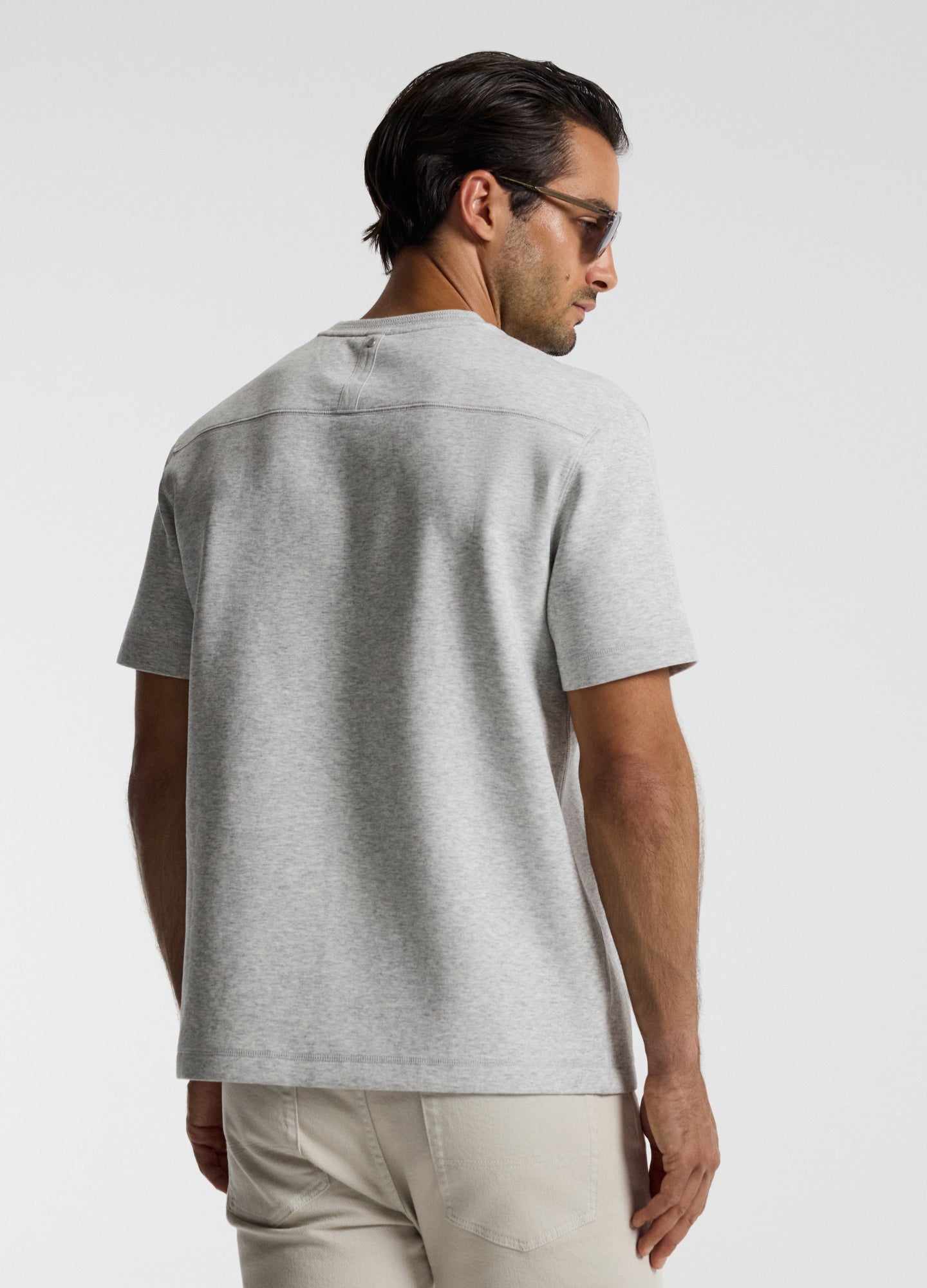 Relaxed Double Knit T-shirt Grey Marl