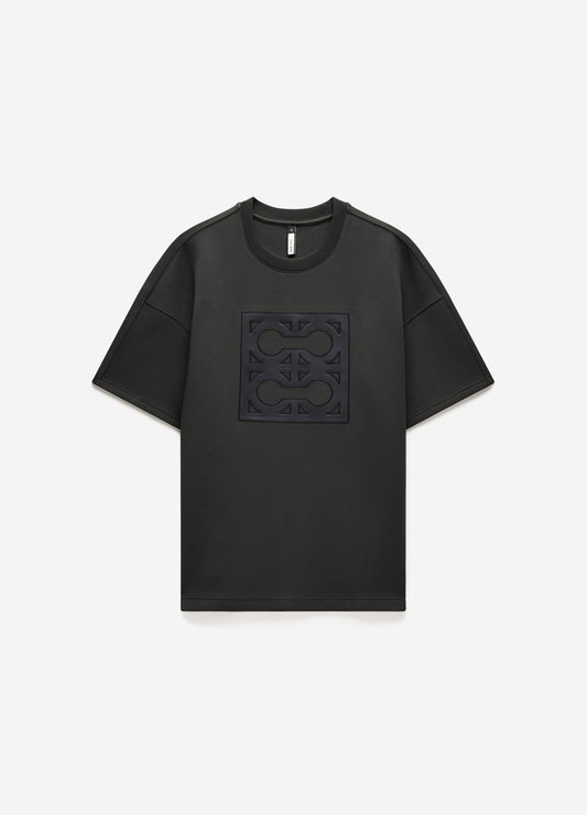 Loose Fit Monogram Sweat T-shirt Khaki