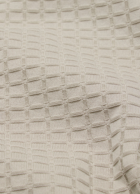 Ombre Cuff Jacquard T-shirt Natural