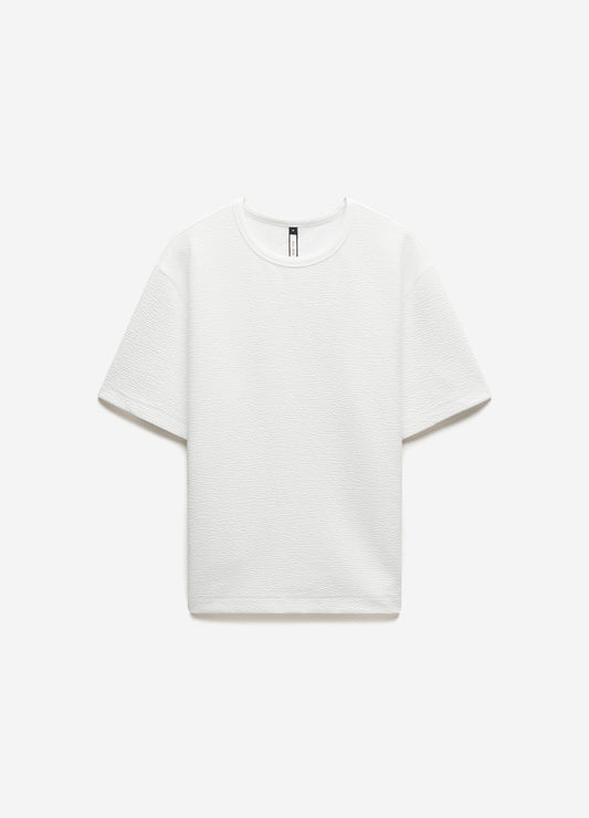 Loose Fit Crinkle T-shirt Ivory