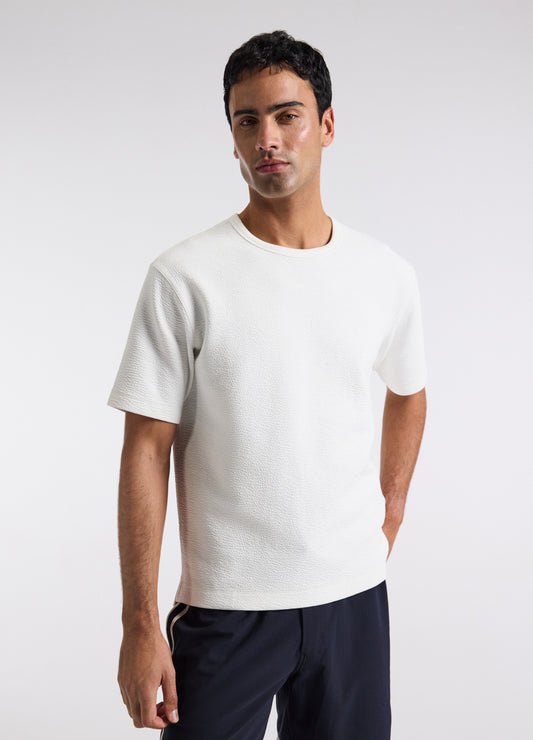 Loose Fit Crinkle T-shirt Ivory