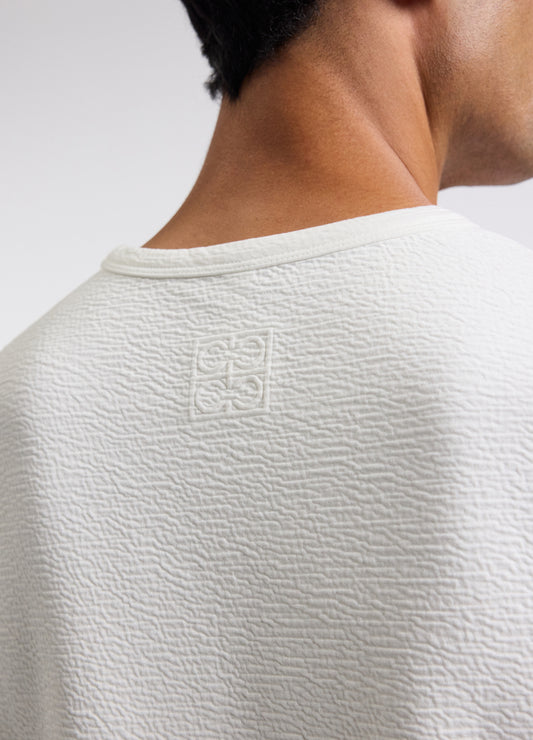 Loose Fit Crinkle T-shirt Ivory