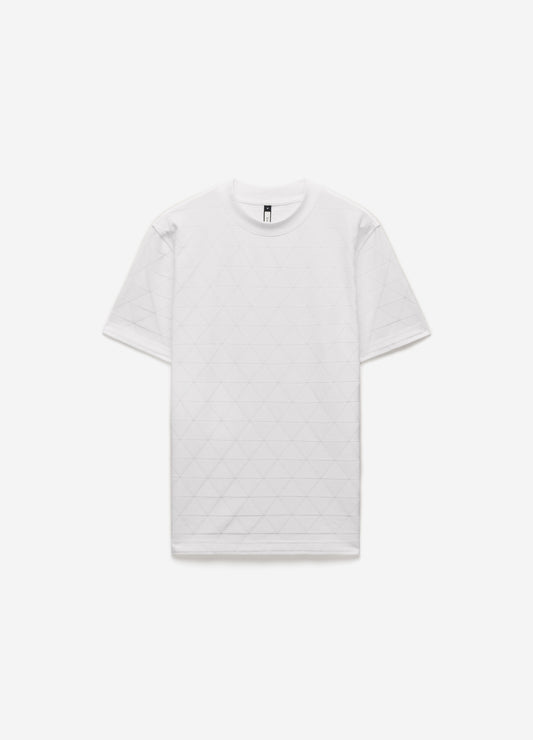 Geometric Jacquard T-shirt Off White