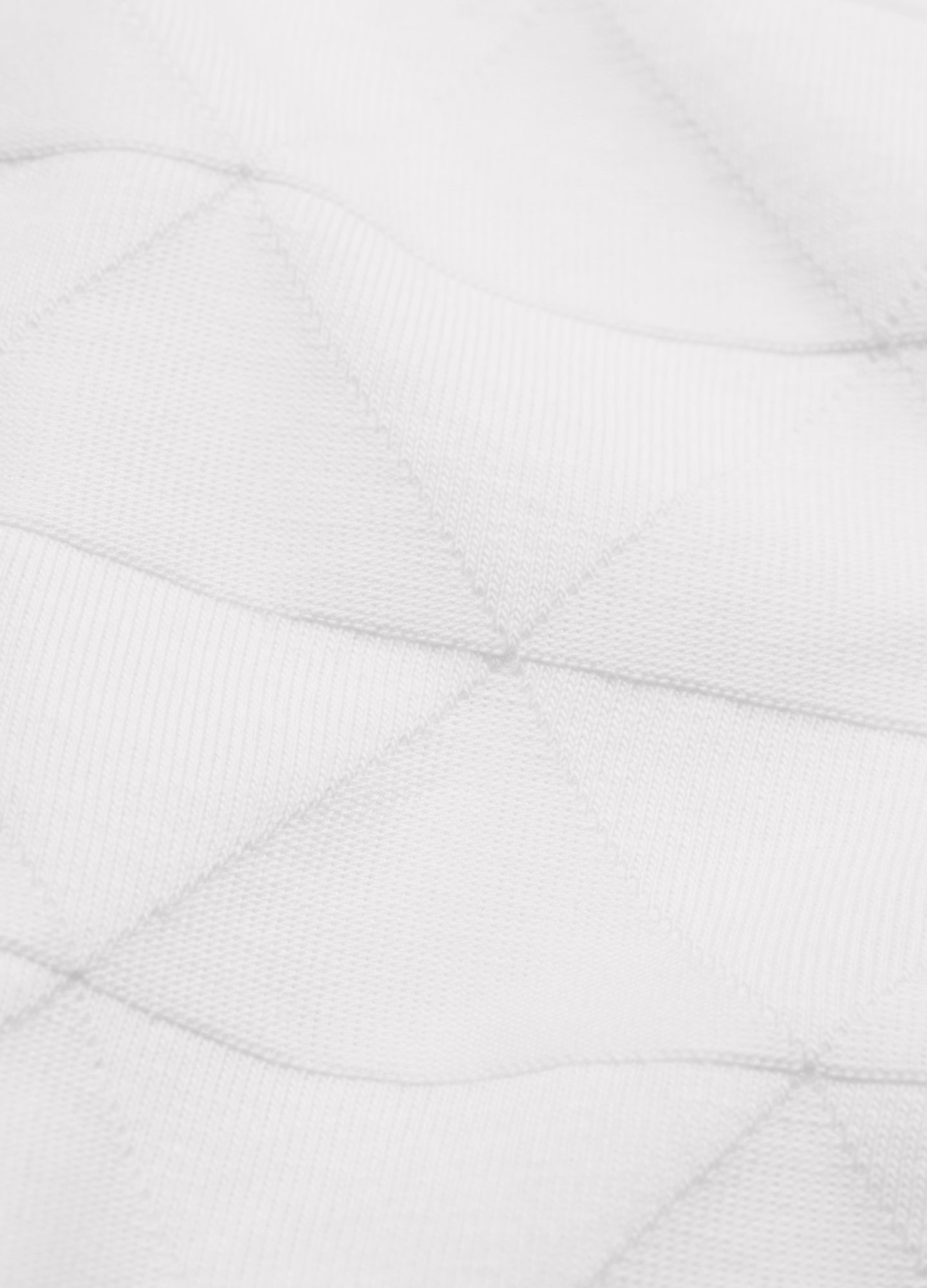 Geometric Jacquard T-shirt Off White