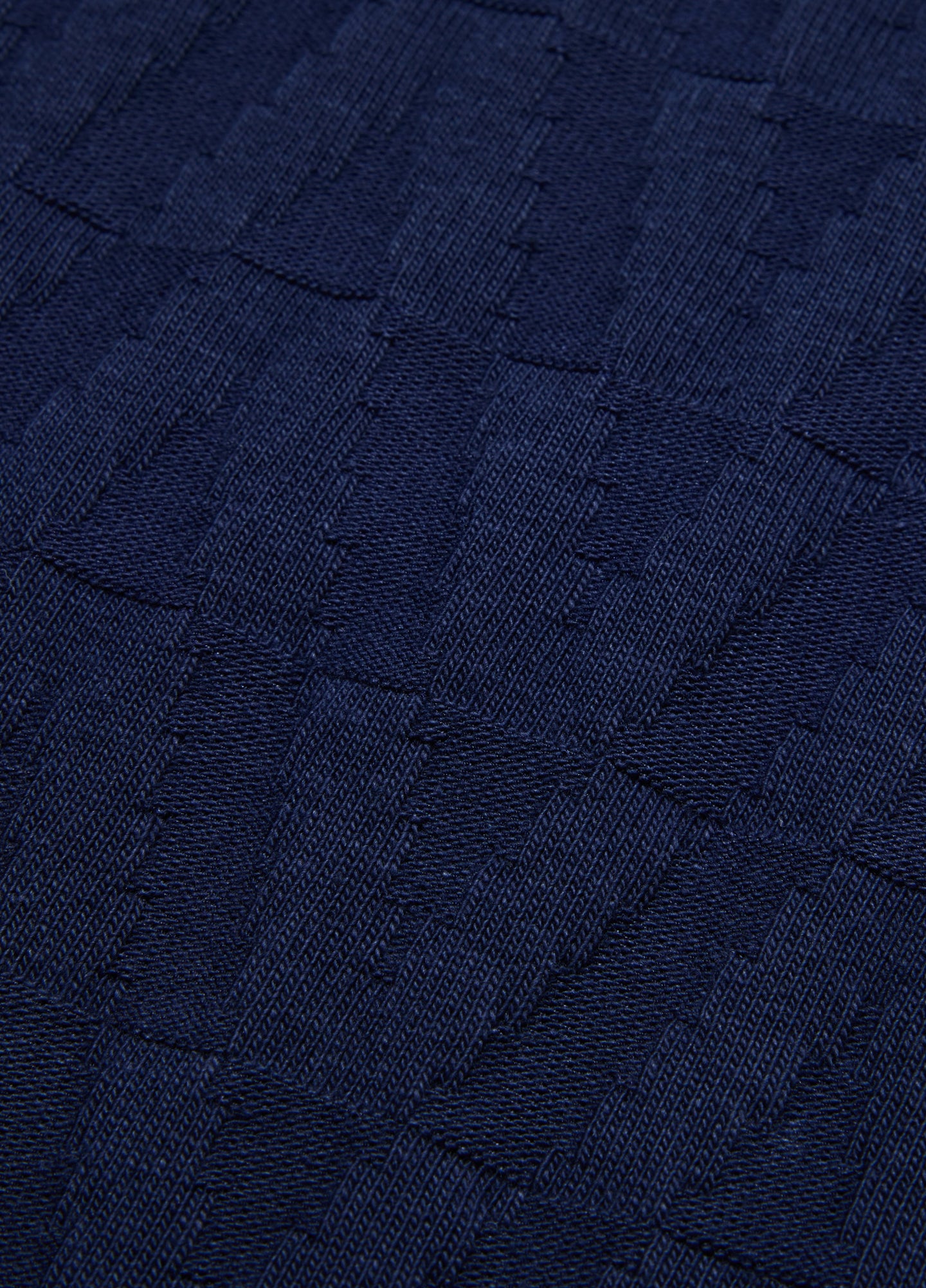 Chevron Jacquard Polo Mid Blue