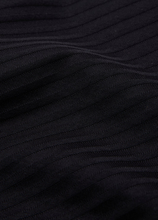 Relaxed Diagonal Jacquard T-shirt Black
