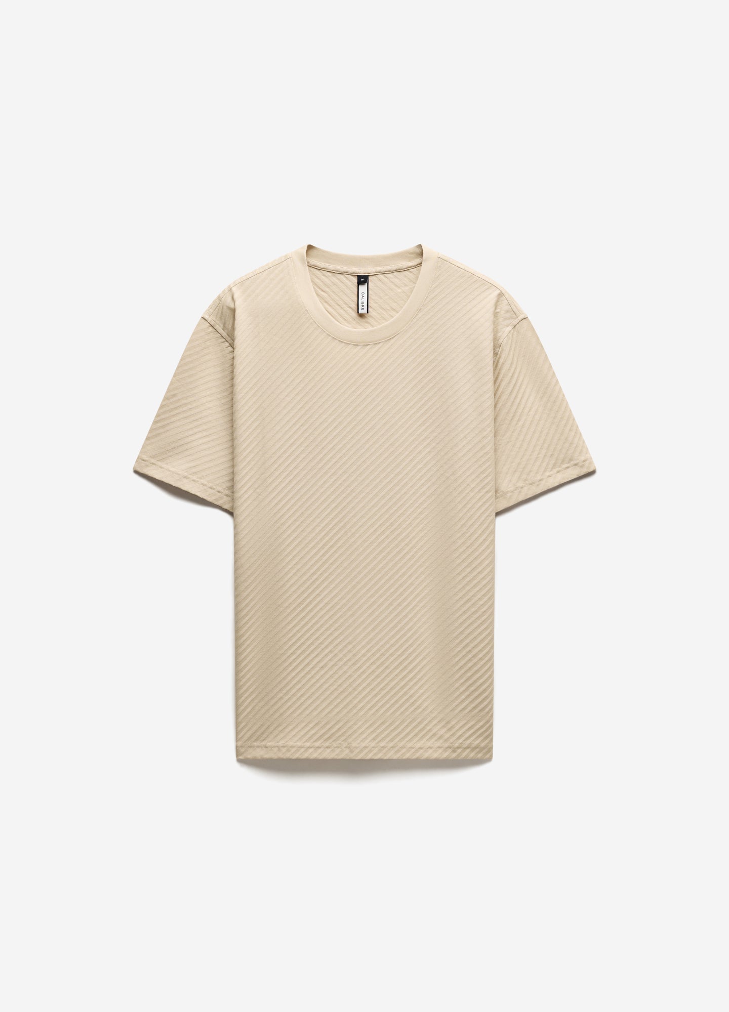 Relaxed Diagonal Jacquard T-shirt Sand