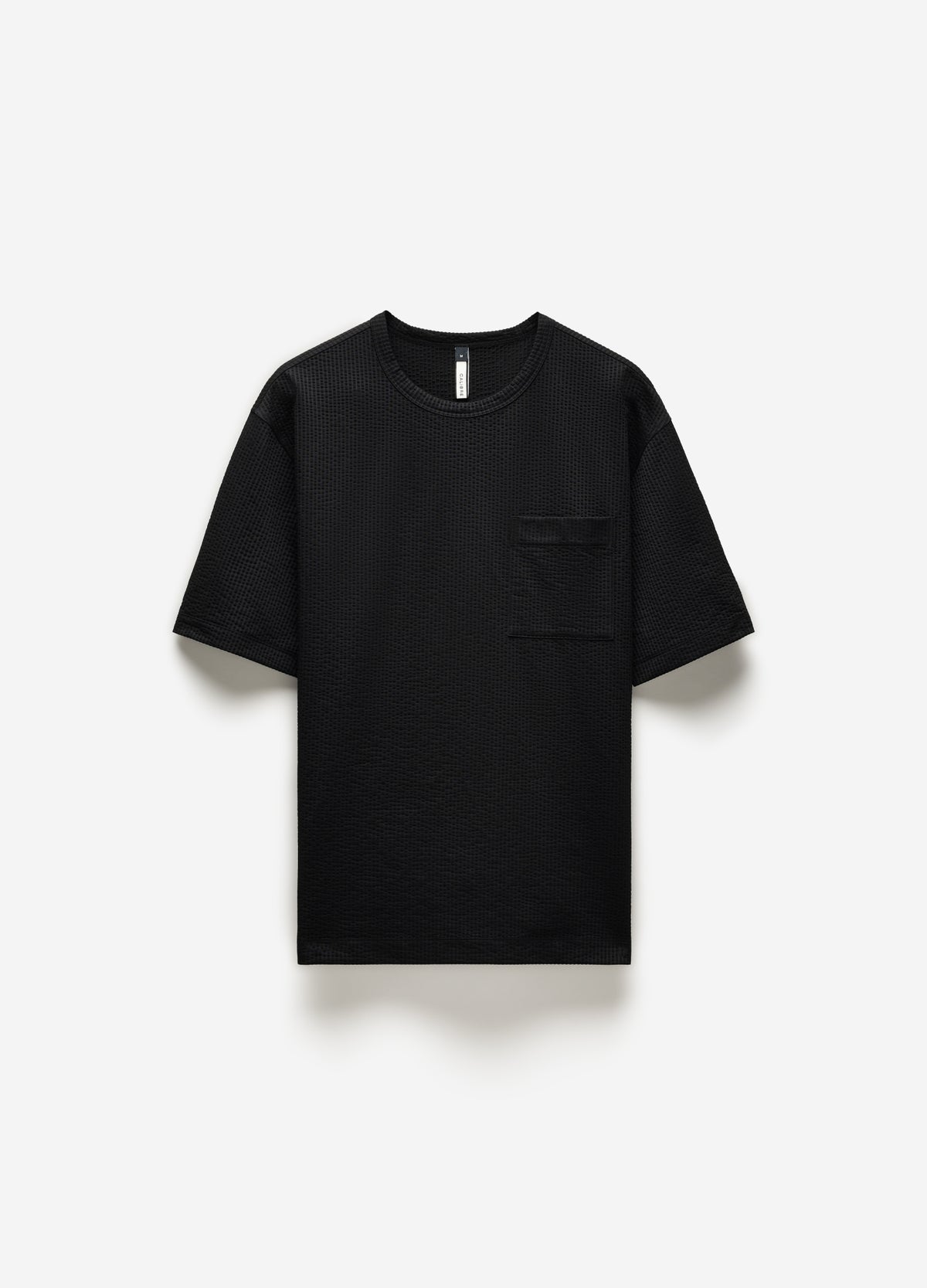 Loose Fit Seersucker T-shirt Black
