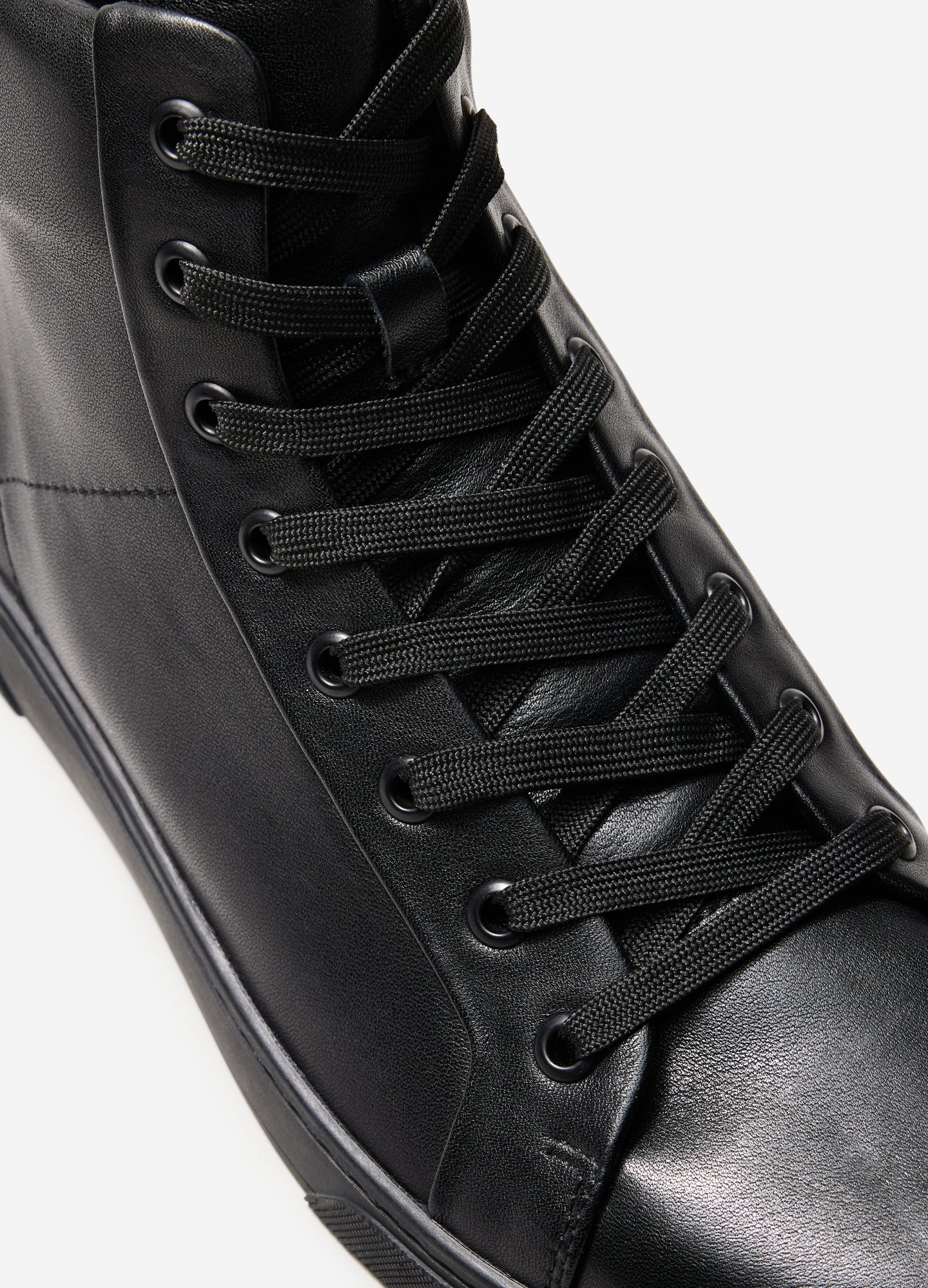 Owen Leather High-Top Black