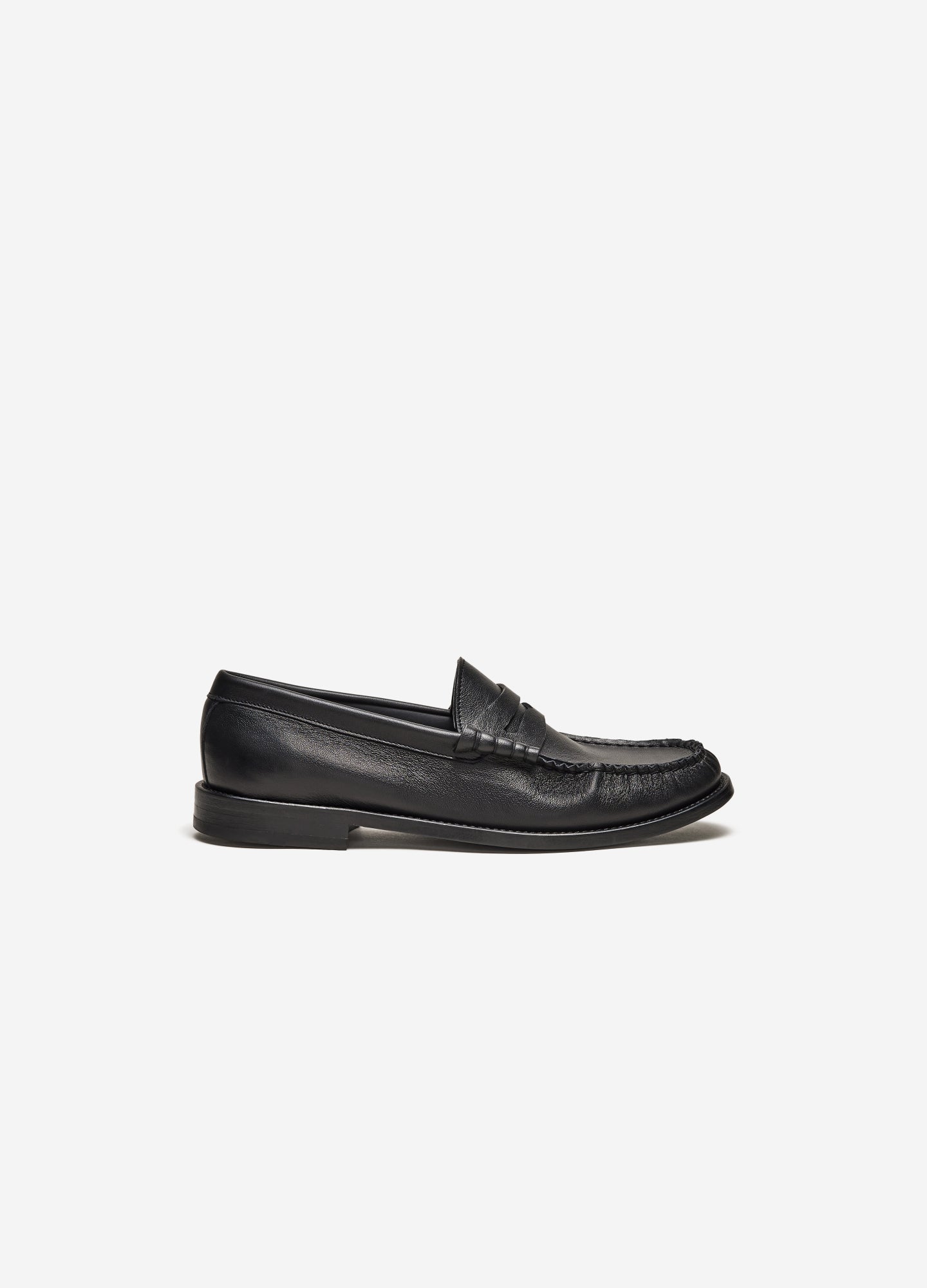 Soft Leather Penny Loafer Black