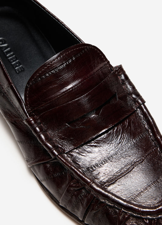Handmade Eel Leather Loafer Burgundy