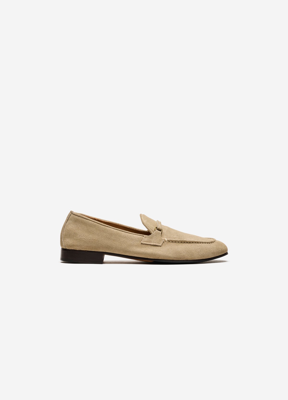 Horsebit Suede Loafer Sand