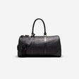 Woven Leather Carryall Black