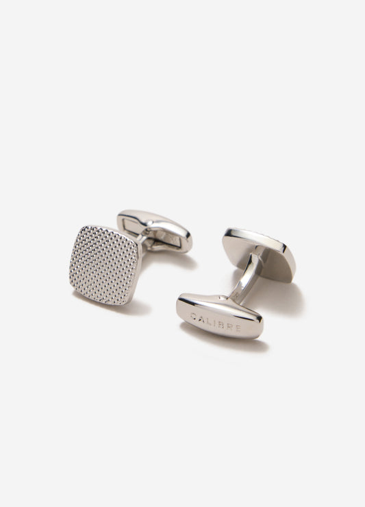 Textured Cufflinks Silver