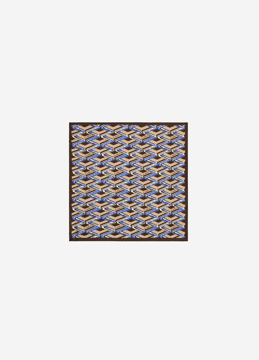Geometric Pocket Square Chocolate